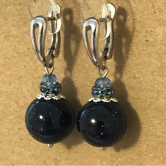 NWT blue sandstone earrings - Picture 4 of 4